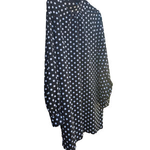 Women's Unbranded Black White Polka Dot Blouse